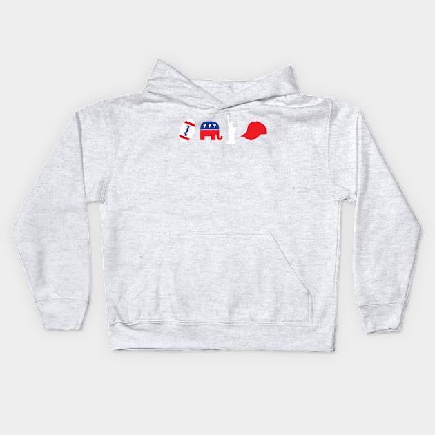 Life Liberty Football American Republican Kids Hoodie by machmigo